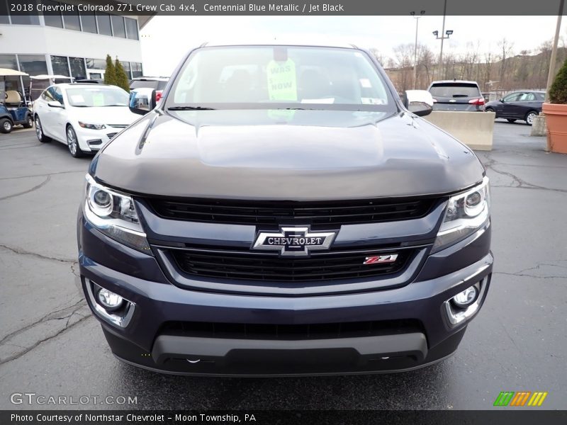 Centennial Blue Metallic / Jet Black 2018 Chevrolet Colorado Z71 Crew Cab 4x4