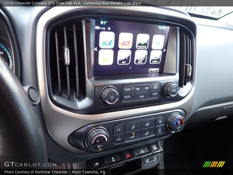 Centennial Blue Metallic / Jet Black 2018 Chevrolet Colorado Z71 Crew Cab 4x4