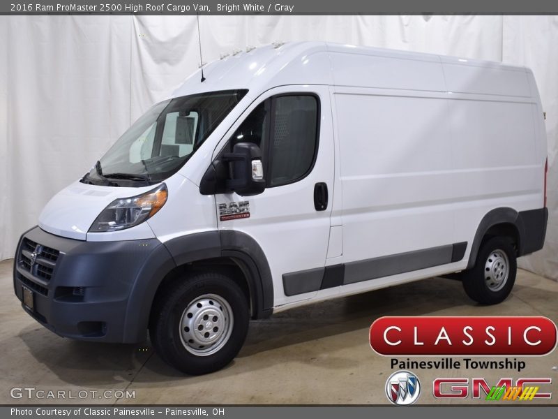 Bright White / Gray 2016 Ram ProMaster 2500 High Roof Cargo Van