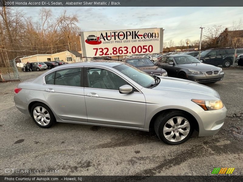 Alabaster Silver Metallic / Black 2008 Honda Accord EX-L Sedan
