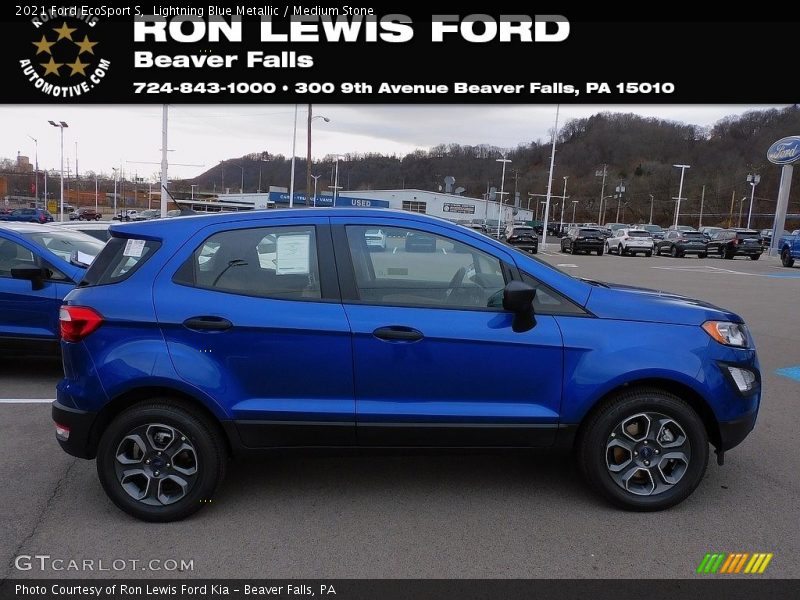Lightning Blue Metallic / Medium Stone 2021 Ford EcoSport S