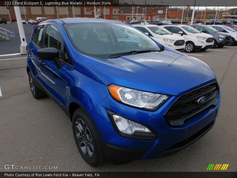 Lightning Blue Metallic / Medium Stone 2021 Ford EcoSport S