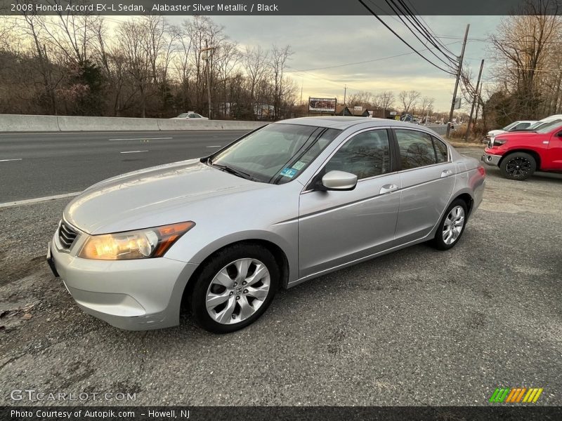 Alabaster Silver Metallic / Black 2008 Honda Accord EX-L Sedan