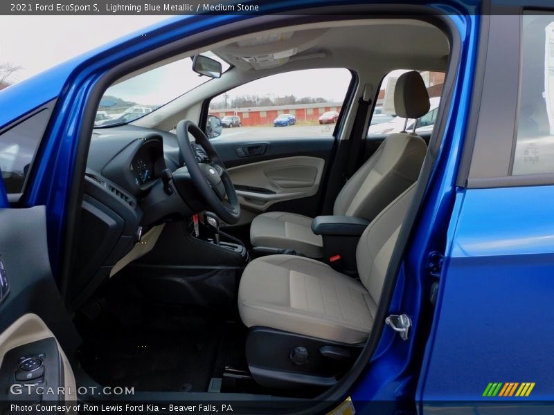 Lightning Blue Metallic / Medium Stone 2021 Ford EcoSport S