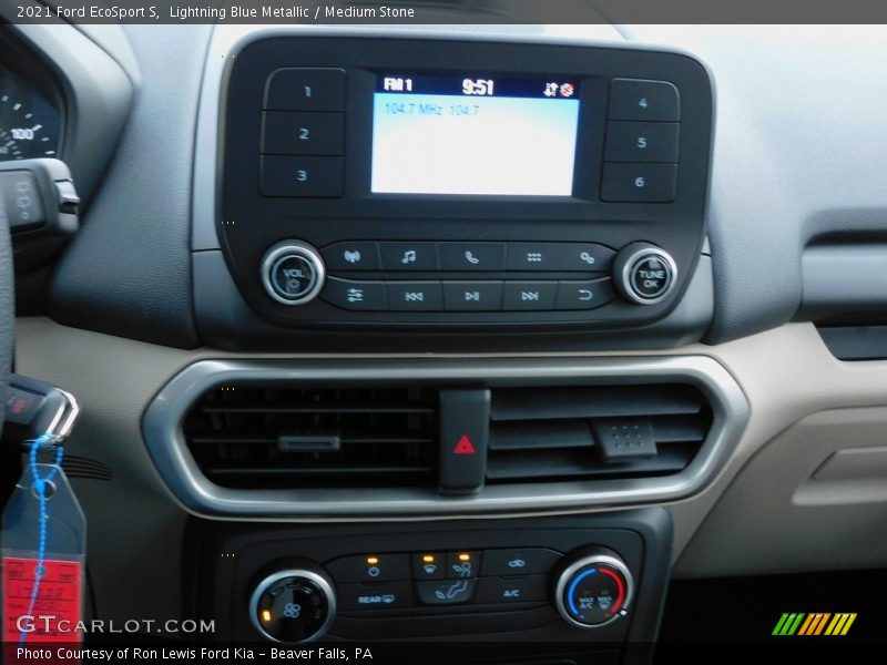 Lightning Blue Metallic / Medium Stone 2021 Ford EcoSport S