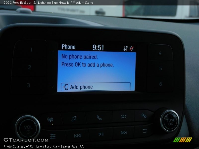 Lightning Blue Metallic / Medium Stone 2021 Ford EcoSport S