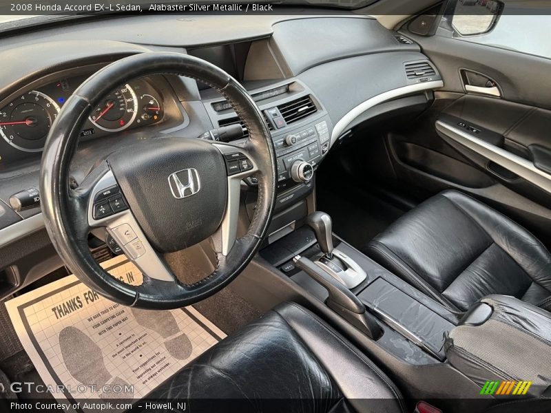Alabaster Silver Metallic / Black 2008 Honda Accord EX-L Sedan