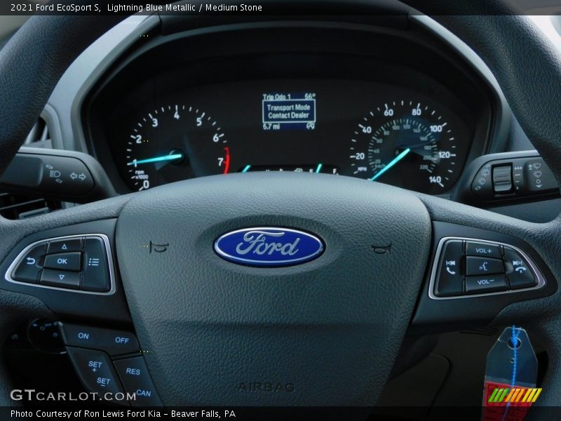 Lightning Blue Metallic / Medium Stone 2021 Ford EcoSport S