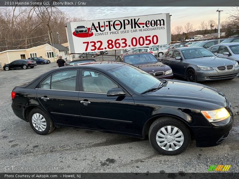 Ebony Black / Gray 2010 Hyundai Sonata GLS