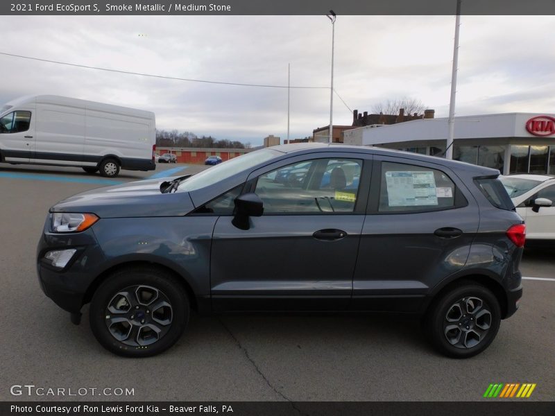 Smoke Metallic / Medium Stone 2021 Ford EcoSport S