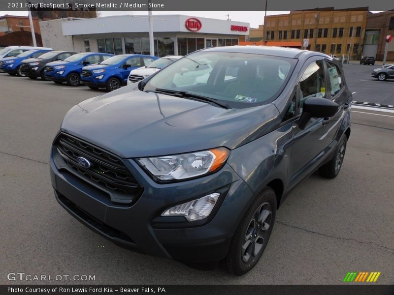 Smoke Metallic / Medium Stone 2021 Ford EcoSport S