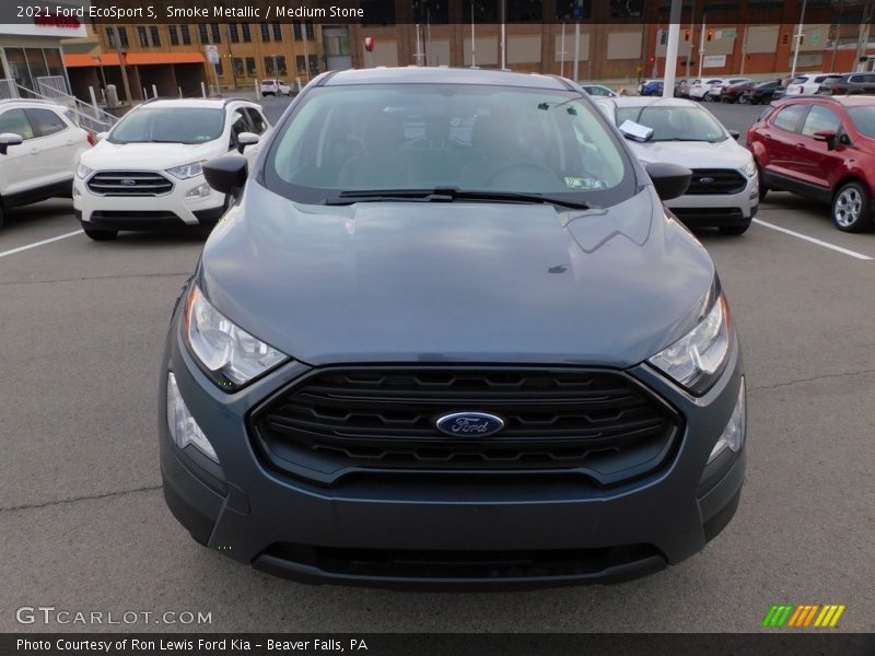 Smoke Metallic / Medium Stone 2021 Ford EcoSport S
