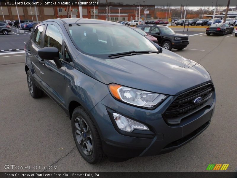 Smoke Metallic / Medium Stone 2021 Ford EcoSport S