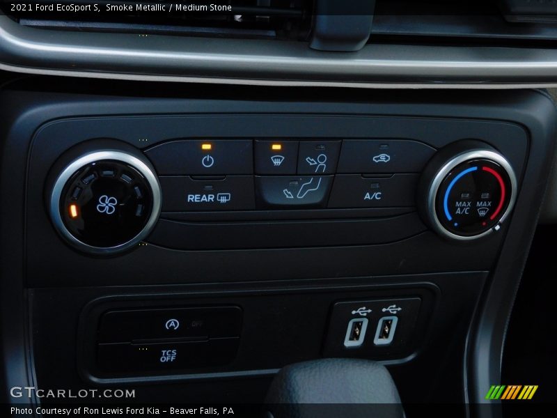 Smoke Metallic / Medium Stone 2021 Ford EcoSport S