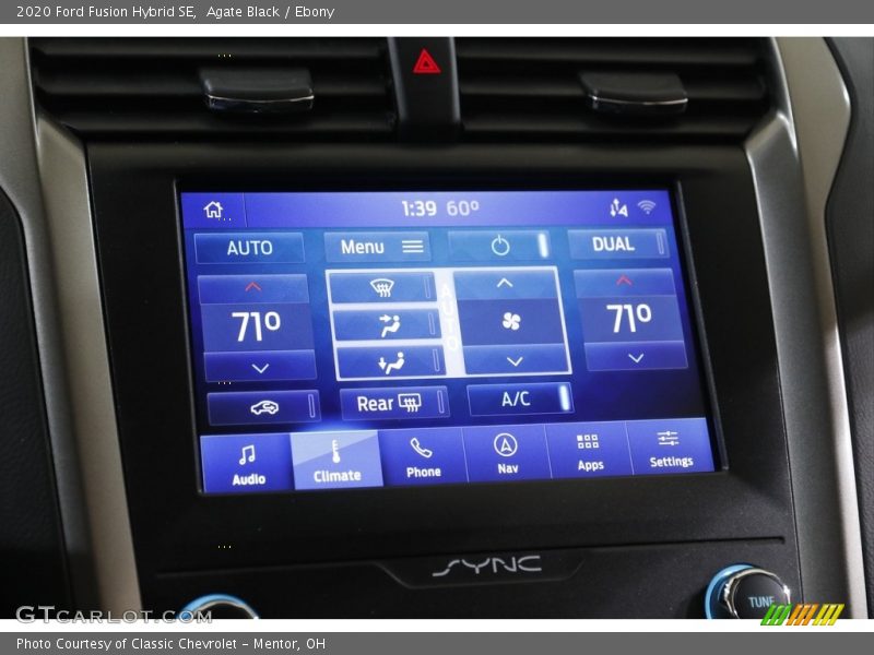 Agate Black / Ebony 2020 Ford Fusion Hybrid SE
