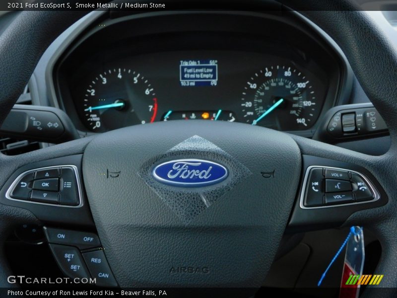 Smoke Metallic / Medium Stone 2021 Ford EcoSport S