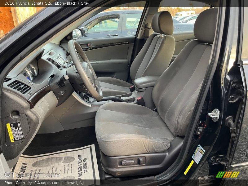 Ebony Black / Gray 2010 Hyundai Sonata GLS