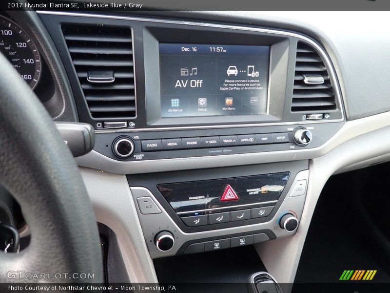 Lakeside Blue / Gray 2017 Hyundai Elantra SE