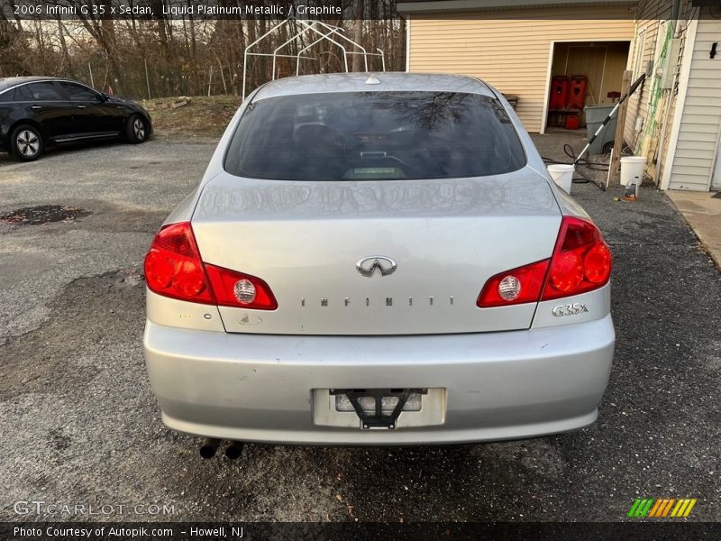 Liquid Platinum Metallic / Graphite 2006 Infiniti G 35 x Sedan