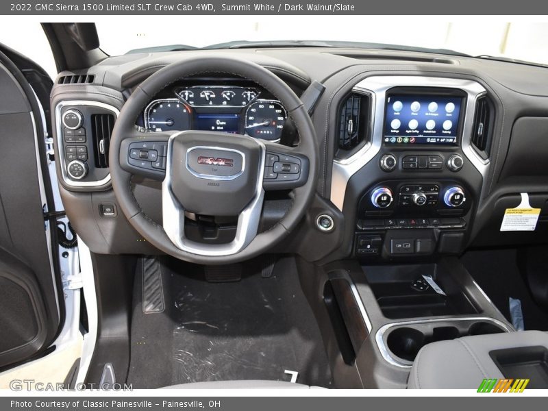 Summit White / Dark Walnut/Slate 2022 GMC Sierra 1500 Limited SLT Crew Cab 4WD