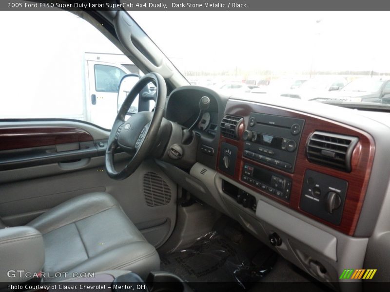Dark Stone Metallic / Black 2005 Ford F350 Super Duty Lariat SuperCab 4x4 Dually
