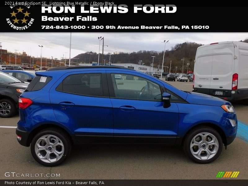 Lightning Blue Metallic / Ebony Black 2021 Ford EcoSport SE