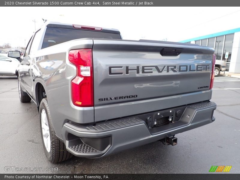 Satin Steel Metallic / Jet Black 2020 Chevrolet Silverado 1500 Custom Crew Cab 4x4
