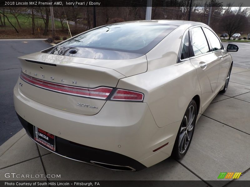 Ivory Pearl / Ebony 2018 Lincoln MKZ Premier AWD