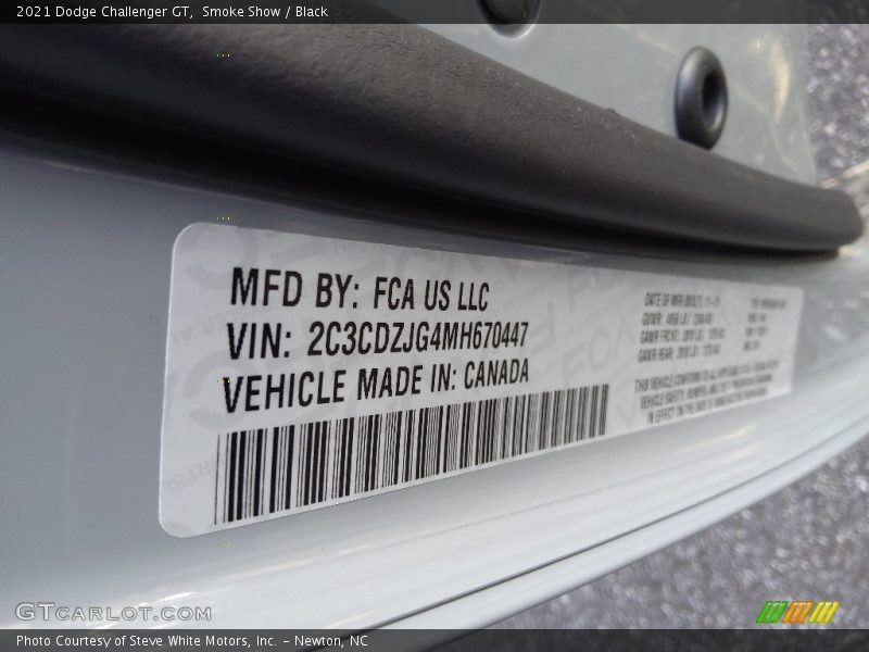 Smoke Show / Black 2021 Dodge Challenger GT