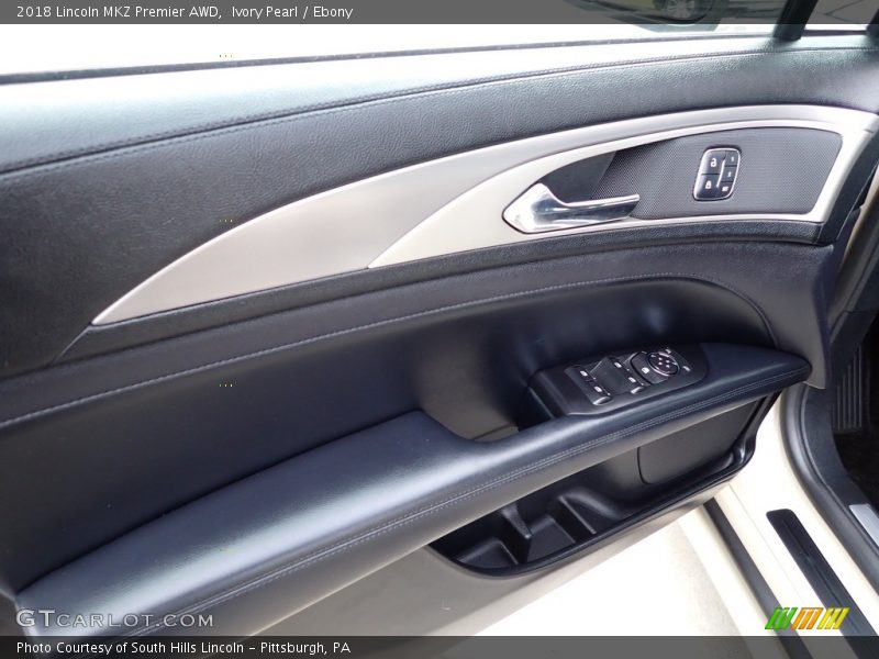 Ivory Pearl / Ebony 2018 Lincoln MKZ Premier AWD