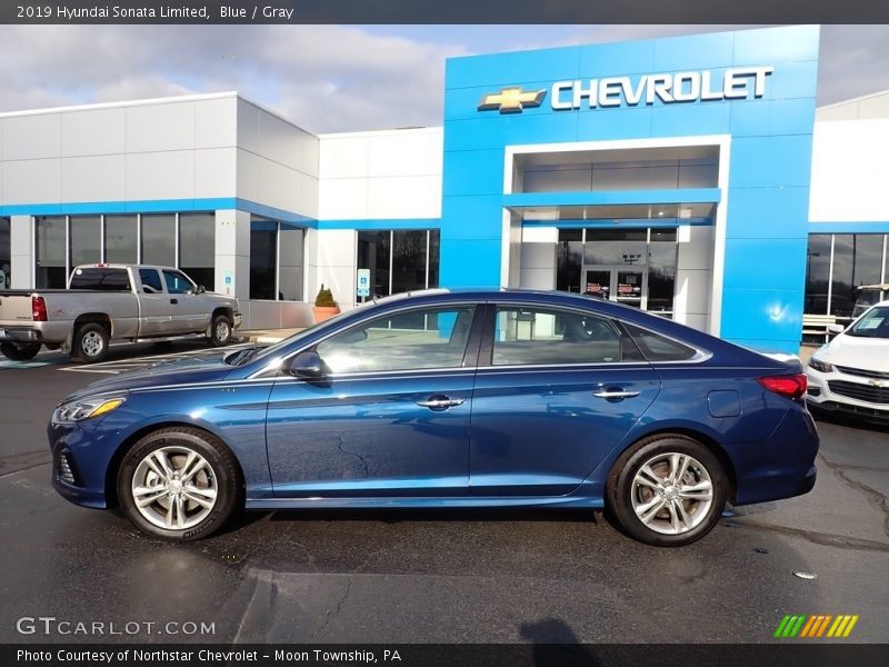 Blue / Gray 2019 Hyundai Sonata Limited