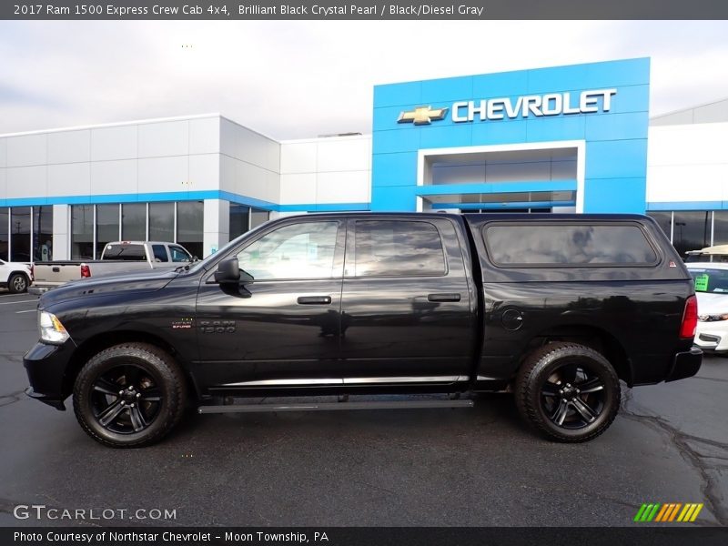 Brilliant Black Crystal Pearl / Black/Diesel Gray 2017 Ram 1500 Express Crew Cab 4x4