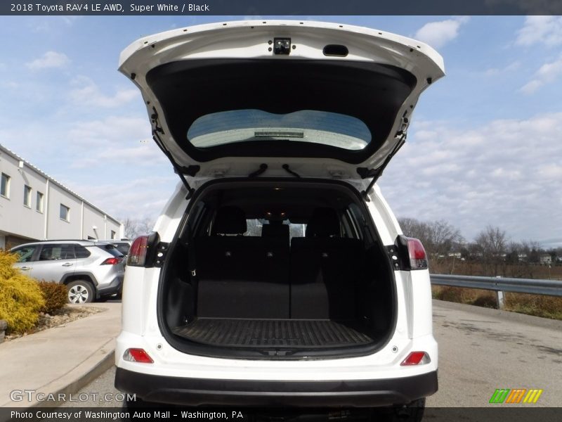 Super White / Black 2018 Toyota RAV4 LE AWD
