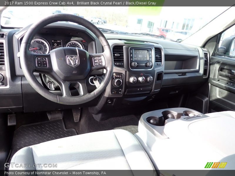 Brilliant Black Crystal Pearl / Black/Diesel Gray 2017 Ram 1500 Express Crew Cab 4x4