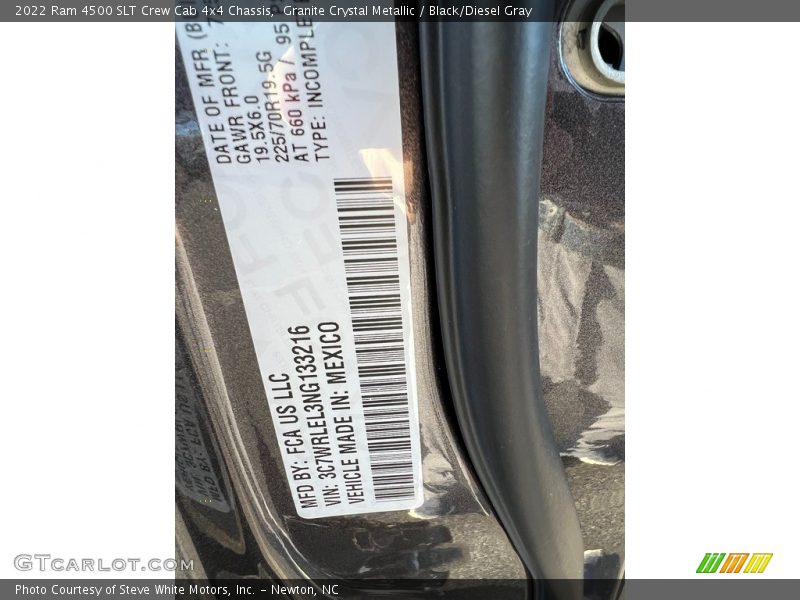 Granite Crystal Metallic / Black/Diesel Gray 2022 Ram 4500 SLT Crew Cab 4x4 Chassis