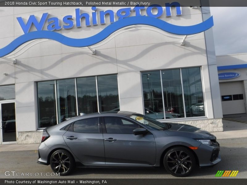 Polished Metal Metallic / Black/Ivory 2018 Honda Civic Sport Touring Hatchback