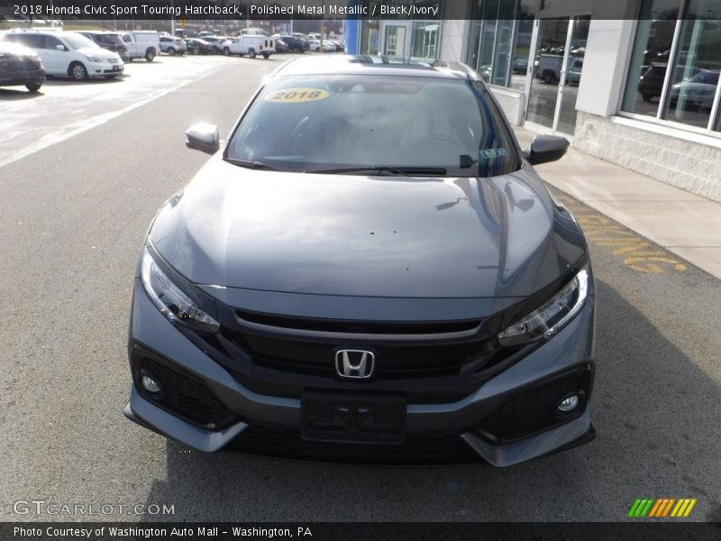 Polished Metal Metallic / Black/Ivory 2018 Honda Civic Sport Touring Hatchback