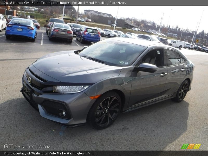 Polished Metal Metallic / Black/Ivory 2018 Honda Civic Sport Touring Hatchback