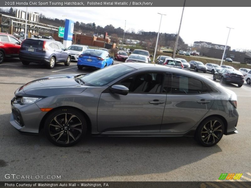 Polished Metal Metallic / Black/Ivory 2018 Honda Civic Sport Touring Hatchback