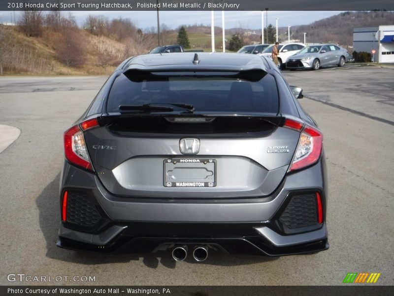 Polished Metal Metallic / Black/Ivory 2018 Honda Civic Sport Touring Hatchback