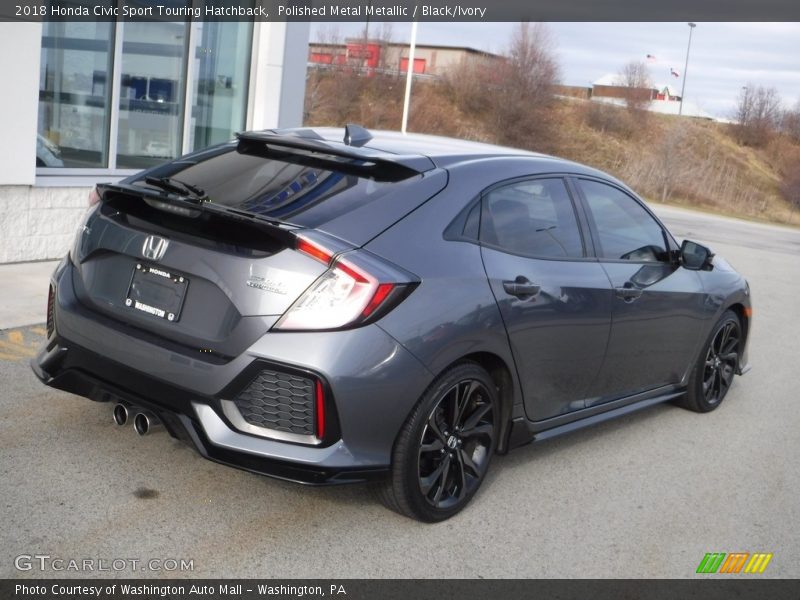 Polished Metal Metallic / Black/Ivory 2018 Honda Civic Sport Touring Hatchback
