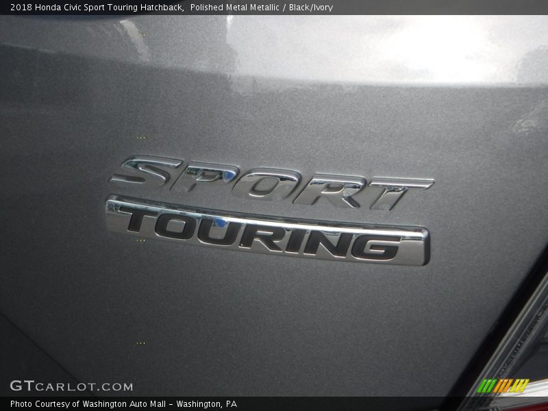 Polished Metal Metallic / Black/Ivory 2018 Honda Civic Sport Touring Hatchback