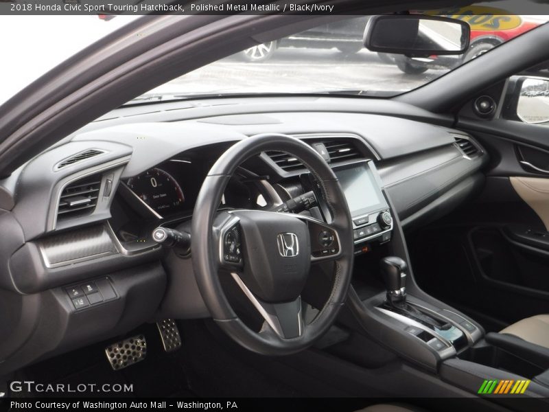 Polished Metal Metallic / Black/Ivory 2018 Honda Civic Sport Touring Hatchback