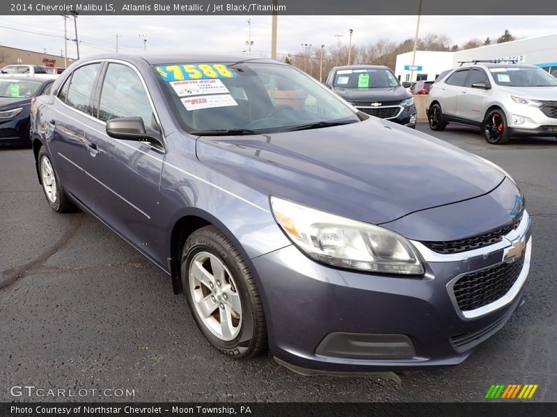 Atlantis Blue Metallic / Jet Black/Titanium 2014 Chevrolet Malibu LS