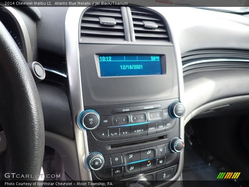 Atlantis Blue Metallic / Jet Black/Titanium 2014 Chevrolet Malibu LS