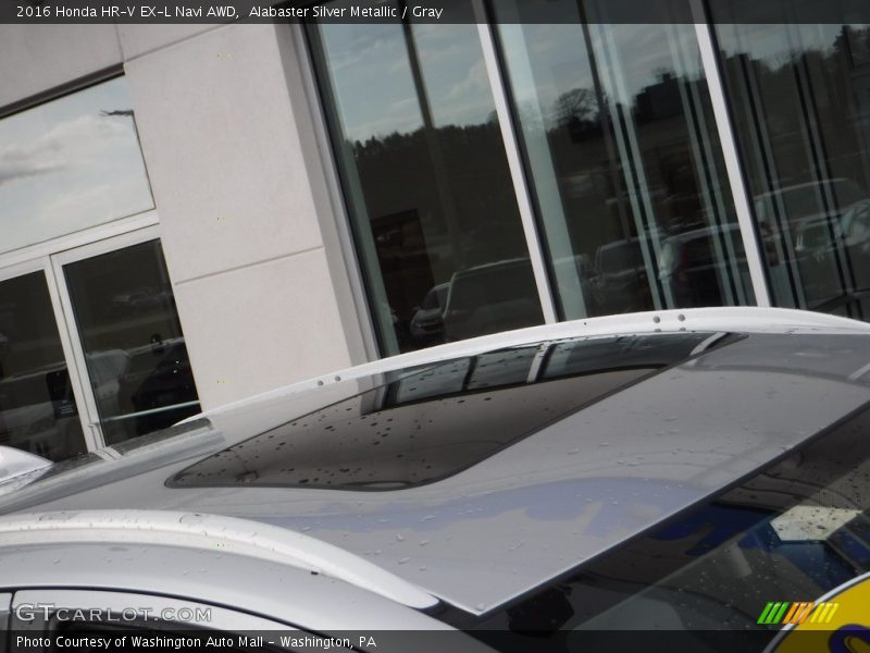 Alabaster Silver Metallic / Gray 2016 Honda HR-V EX-L Navi AWD