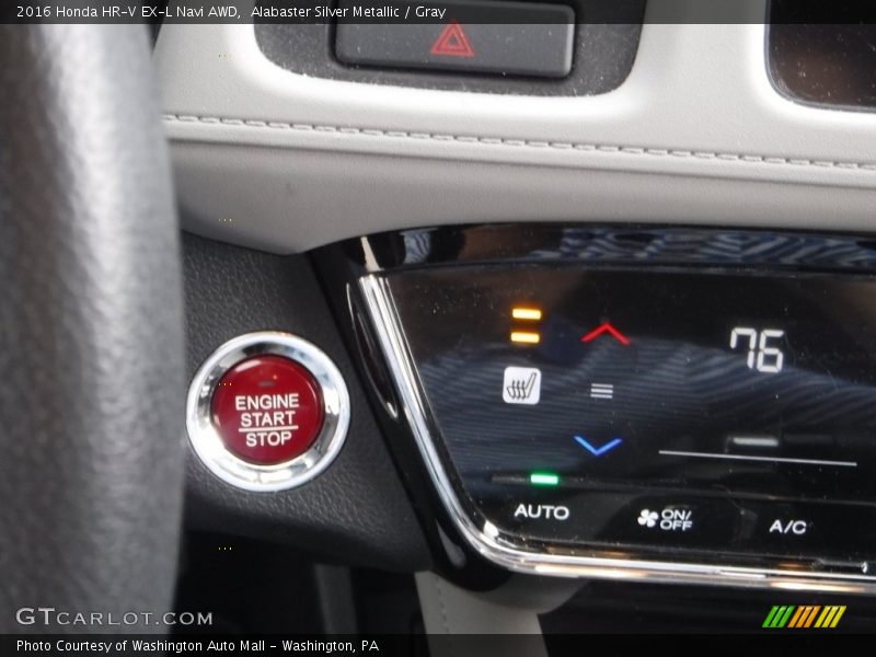 Alabaster Silver Metallic / Gray 2016 Honda HR-V EX-L Navi AWD