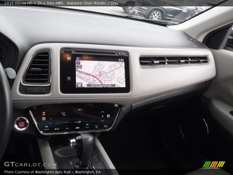 Alabaster Silver Metallic / Gray 2016 Honda HR-V EX-L Navi AWD
