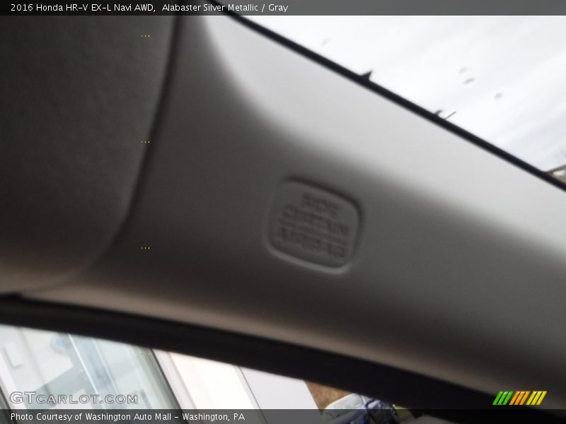 Alabaster Silver Metallic / Gray 2016 Honda HR-V EX-L Navi AWD