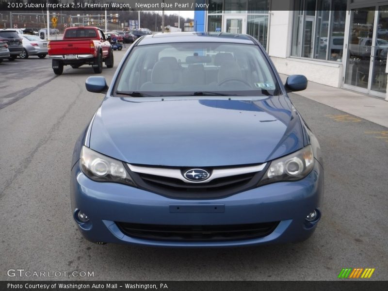 Newport Blue Pearl / Ivory 2010 Subaru Impreza 2.5i Premium Wagon